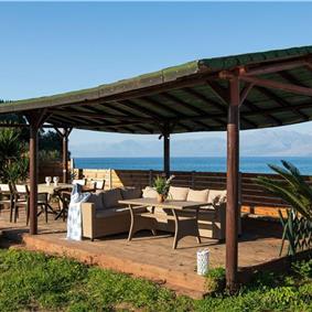 3 bedroom seaside villa with pool & jacuzzi, near Acharavi, sleeps 6